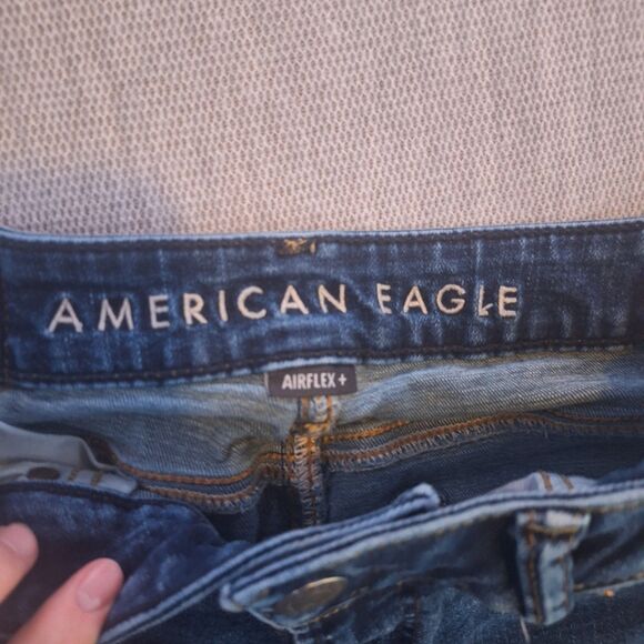 American Eagle Jeans Mens 30x30 Original Boot Cut Dark Wash Casual y2k Workwear - Picture 5 of 16